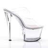 Pleaser - SKY302 Mules à talons - Chaussures de pole dance - Transparent/Couleur argent Product image